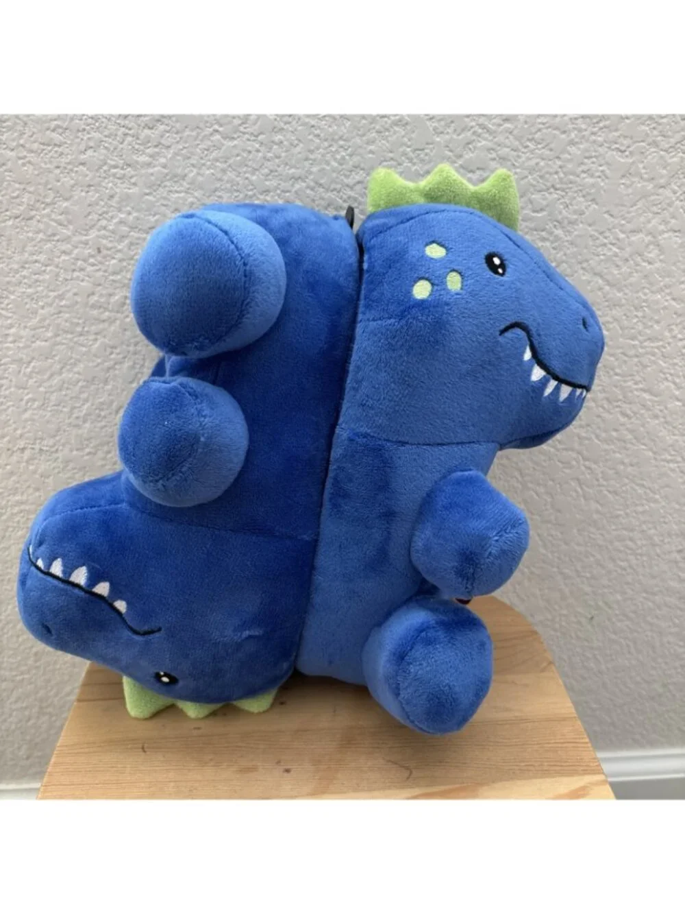 Wonder Nation Toddler Little Boys Blue Dino Slipper Size 11-12 Color Blue New